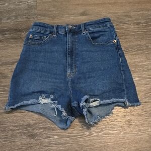 Divided Blue Jean Shorts High-Waisted Distressed Women's Size 4 Summer Shorts